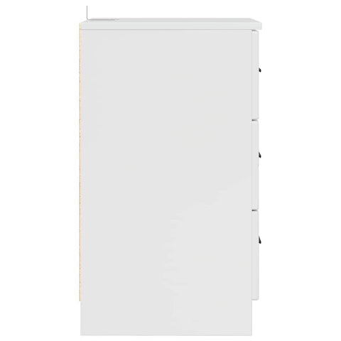 vidaXL Bedside Cabinet with Drawer High gloss white 38 x 38 x 66 cm