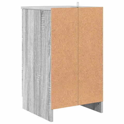 vidaXL Bedside Cabinet Grey sonoma 38 x 38 x 66 cm Engineered wood