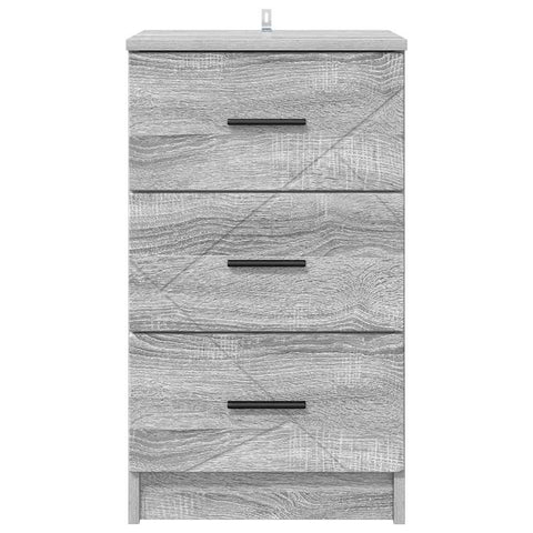 vidaXL Bedside Cabinet Grey sonoma 38 x 38 x 66 cm Engineered wood