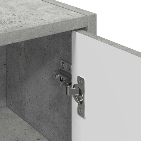 vidaXL Bathroom Cabinet Wall-mounted Concrete grey 39 x 23.5 x 65 cm