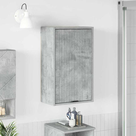 vidaXL Bathroom Cabinet Wall-mounted Concrete grey 39 x 23.5 x 65 cm