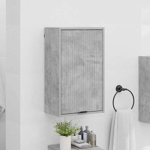 vidaXL Bathroom Cabinet Wall-mounted Concrete grey 39 x 23.5 x 65 cm