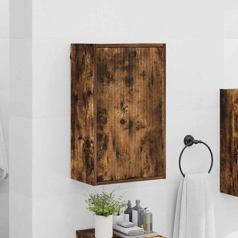 vidaXL Bathroom Cabinet Smoked oak 39 x 23.5 x 65 cm Engineered wood