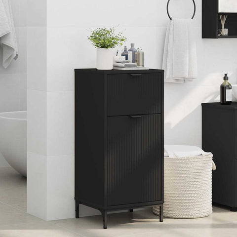 vidaXL Bathroom Cabinet Black 39.5 x 36 x 88 cm Engineered wood