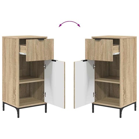 vidaXL Bathroom Cabinet Sonoma oak 39.5 x 36 x 88 cm Engineered wood