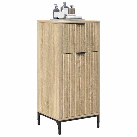 vidaXL Bathroom Cabinet Sonoma oak 39.5 x 36 x 88 cm Engineered wood