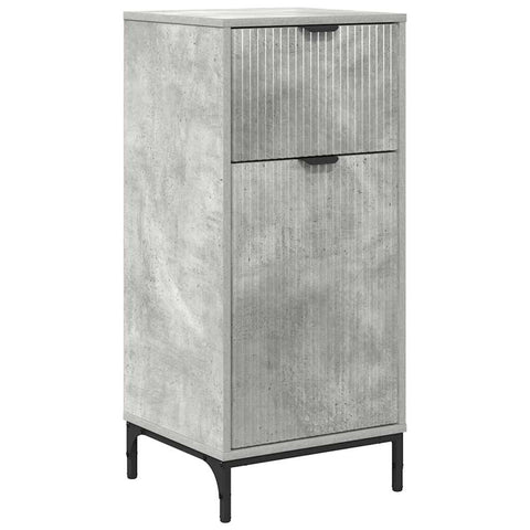 vidaXL Bathroom Cabinet with Drawer Concrete grey 39.5 x 36 x 88 cm
