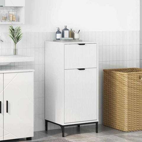 vidaXL Bathroom Cabinet with Drawer High gloss white 39.5 x 36 x 88 cm