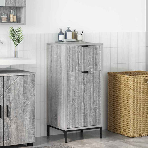 vidaXL Bathroom Cabinet Grey sonoma 39.5 x 36 x 88 cm Engineered wood