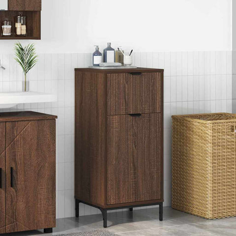 vidaXL Bathroom Cabinet Brown oak 39.5 x 36 x 88 cm Engineered wood