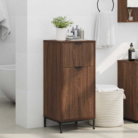 vidaXL Bathroom Cabinet Brown oak 39.5 x 36 x 88 cm Engineered wood