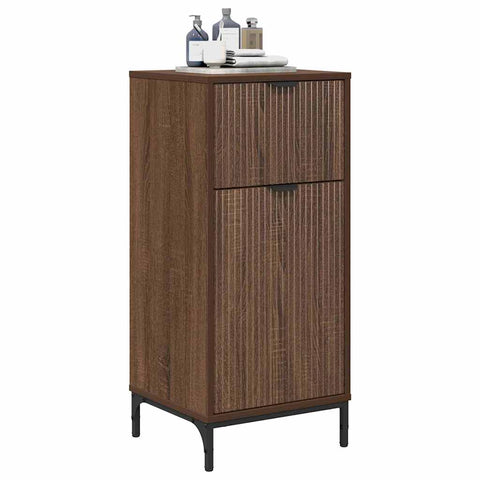 vidaXL Bathroom Cabinet Brown oak 39.5 x 36 x 88 cm Engineered wood
