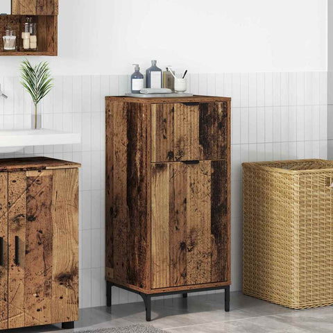 vidaXL Bathroom Cabinet Old wood 39.5 x 36 x 88 cm Engineered wood