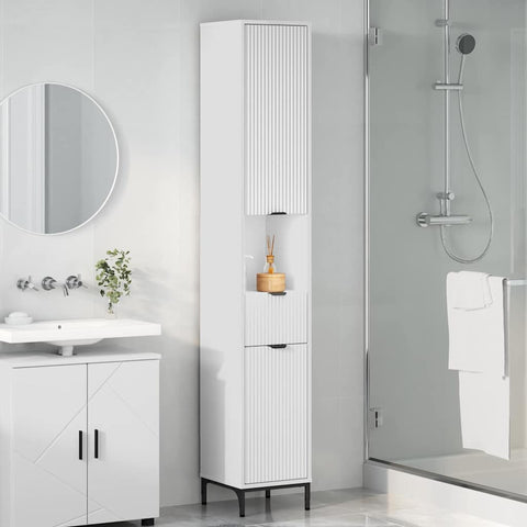 vidaXL Bathroom Tall Cabinet White 31.5 x 33 x 190 cm Engineered wood