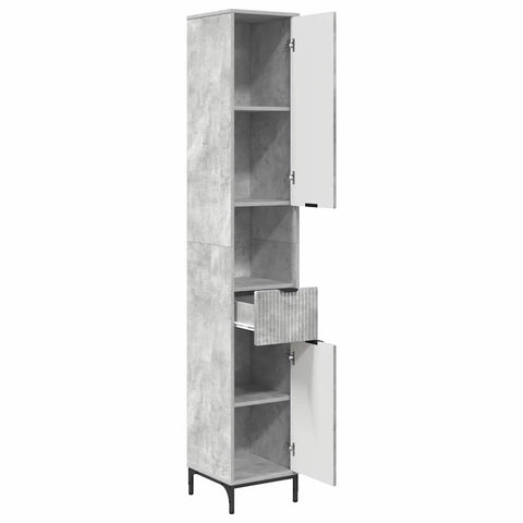 vidaXL Bathroom Tall Cabinet Concrete grey 31.5 x 33 x 190 cm