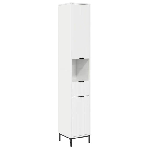 vidaXL Bathroom Tall Cabinet High gloss white 31.5 x 33 x 190 cm