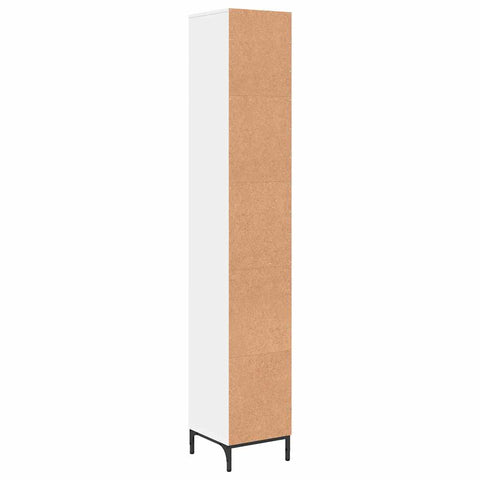 vidaXL Bathroom Tall Cabinet High gloss white 31.5 x 33 x 190 cm