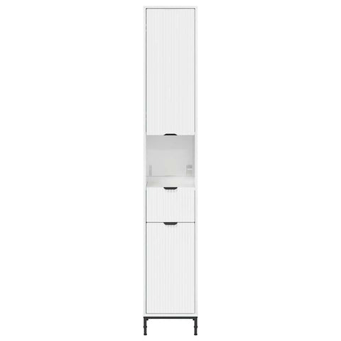 vidaXL Bathroom Tall Cabinet High gloss white 31.5 x 33 x 190 cm