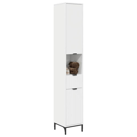 vidaXL Bathroom Tall Cabinet High gloss white 31.5 x 33 x 190 cm