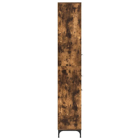 vidaXL Bathroom Tall Cabinet with Drawer Smoked oak 31.5 x 33 x 190 cm