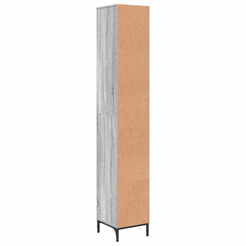 vidaXL Bathroom Tall Cabinet with Door Grey sonoma 31.5 x 33 x 190 cm