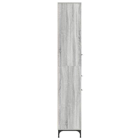 vidaXL Bathroom Tall Cabinet with Door Grey sonoma 31.5 x 33 x 190 cm