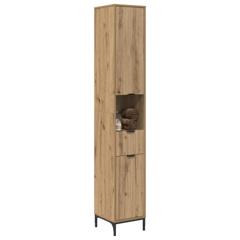 vidaXL Bathroom Tall Cabinet with Door Artisan oak 31.5 x 33 x 190 cm
