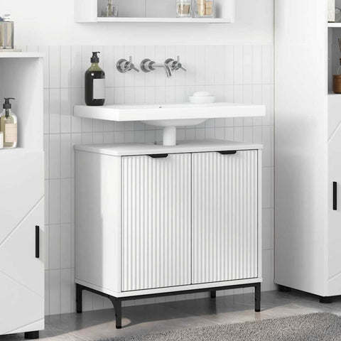 vidaXL Bathroom Sink Cabinet White 60.5 x 33.5 x 61 cm Engineered wood