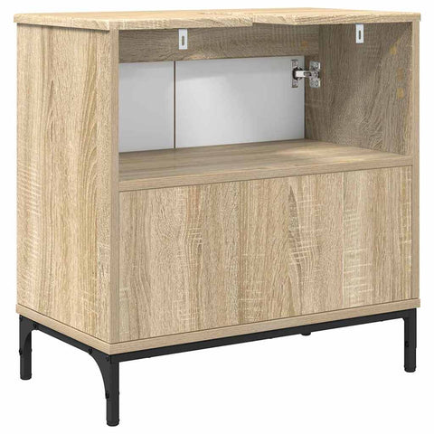 vidaXL Bathroom Sink Cabinet with Door Sonoma oak 60.5 x 33.5 x 61 cm
