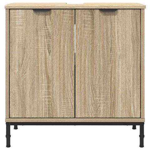 vidaXL Bathroom Sink Cabinet with Door Sonoma oak 60.5 x 33.5 x 61 cm