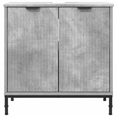 vidaXL Bathroom Sink Cabinet Concrete grey 60.5 x 33.5 x 61 cm