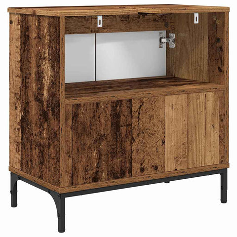 vidaXL Bathroom Sink Cabinet with Storage Old wood 60.5 x 33.5 x 61 cm