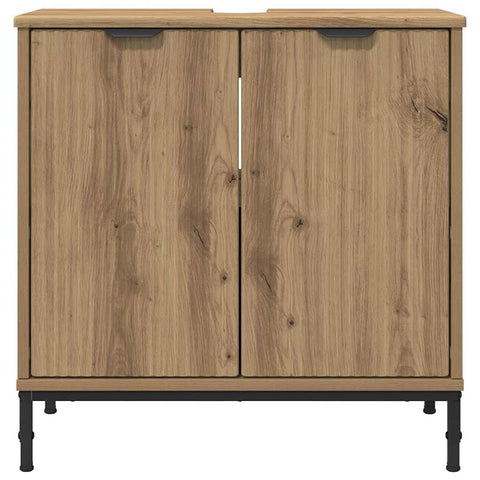 vidaXL Bathroom Sink Cabinet with Door Artisan oak 60.5 x 33.5 x 61 cm