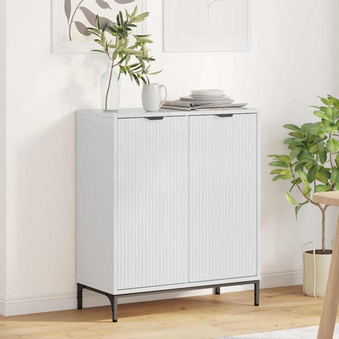 vidaXL Sideboard High gloss white 69.5 x 33 x 82 cm Engineered wood