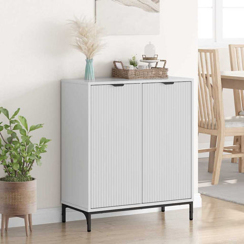 vidaXL Sideboard High gloss white 69.5 x 33 x 82 cm Engineered wood