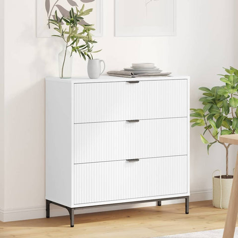 vidaXL Sideboard with Drawer White 79.5 x 33 x 82 cm Engineered wood