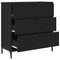 vidaXL Sideboard with Drawer Black 79.5 x 33 x 82 cm Engineered wood