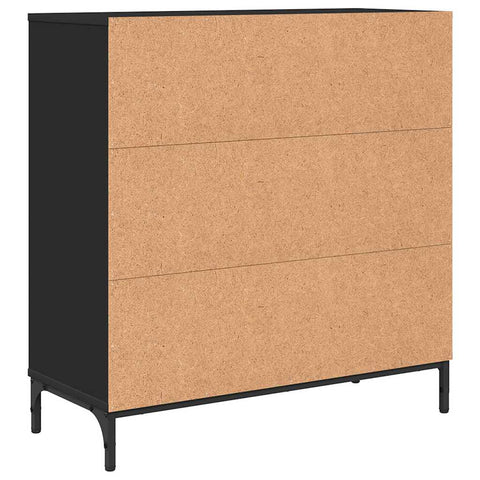 vidaXL Sideboard with Drawer Black 79.5 x 33 x 82 cm Engineered wood