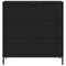 vidaXL Sideboard with Drawer Black 79.5 x 33 x 82 cm Engineered wood