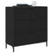 vidaXL Sideboard with Drawer Black 79.5 x 33 x 82 cm Engineered wood