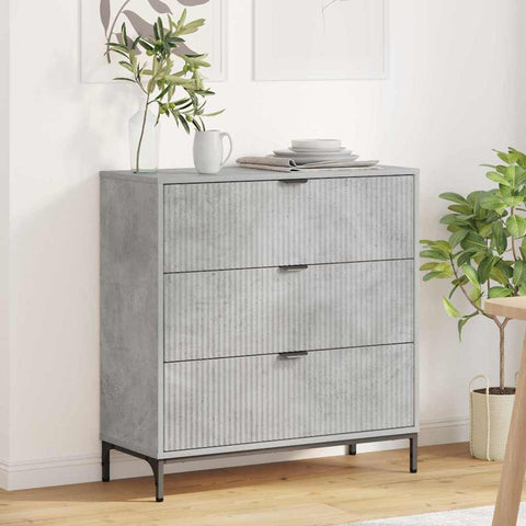 vidaXL Sideboard Concrete grey 79.5 x 33 x 82 cm Engineered wood