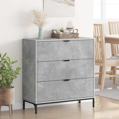 vidaXL Sideboard Concrete grey 79.5 x 33 x 82 cm Engineered wood