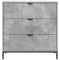 vidaXL Sideboard Concrete grey 79.5 x 33 x 82 cm Engineered wood
