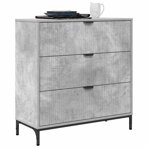 vidaXL Sideboard Concrete grey 79.5 x 33 x 82 cm Engineered wood