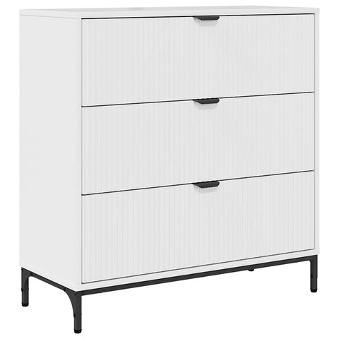vidaXL Sideboard High gloss white 79.5 x 33 x 82 cm Engineered wood