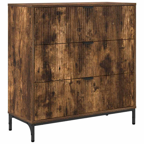 vidaXL Sideboard Smoked oak 79.5 x 33 x 82 cm Engineered wood