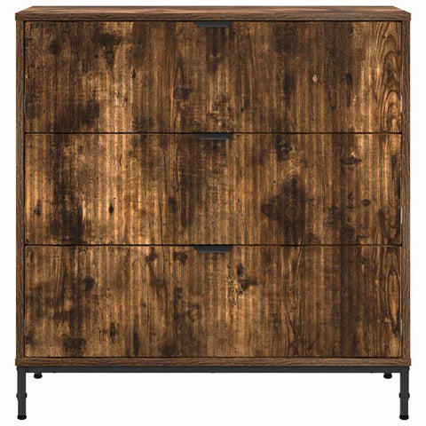 vidaXL Sideboard Smoked oak 79.5 x 33 x 82 cm Engineered wood