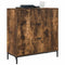 vidaXL Sideboard Smoked oak 79.5 x 33 x 82 cm Engineered wood