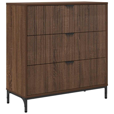 vidaXL Sideboard Brown oak 79.5 x 33 x 82 cm Engineered wood