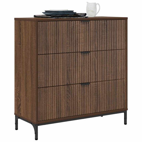 vidaXL Sideboard Brown oak 79.5 x 33 x 82 cm Engineered wood